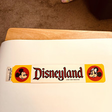 VINTAGE 1970’s Walt Disney Disneyland Mickey Mouse & Minnie Mouse Sticker Decal picture