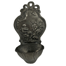 *VINTAGE*  Pewter Holy Water Font picture