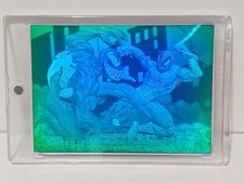 1993 Marvel Universe SPIDER-MAN VS VENOM #H-IV 3D Hologram w/Protector Case picture