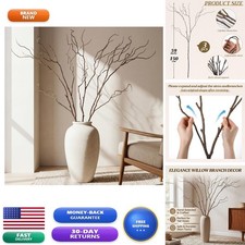 Norme 3 Pcs 65 Inch Curly Willow Branches Faux Brown picture