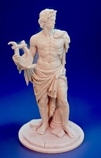 Greek God Apollo Greystone 3D Printed Statue Lyre Classical Sculpture picture