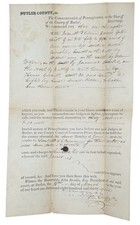 1835 Butler County PA Sheriff Writ Judgment - James Gilchrist Debt Case picture