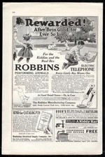 Robbins Electric Telephone 1919 print AD *Rewarded After Bein’ Good for So Long picture