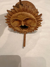 Vintage Celestial Sun Moon Face Birdhouse 90s Whimsigoth Folk Art Garden Decor picture