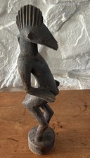 African Ivory Coast Senufo Folk Art Fertility Statue Hand Carved Wood 11” picture