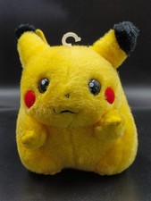 Pokemon 1998 Tomy Pikachu Squeaking Squeak Squeeze Sound Fuzzy VTG Plush Doll picture