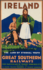 Ireland Irish Railway Travel Advertisement Poster Picture Print picture