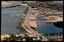 Vintage Key West Florida Roosevelt Boulevard Aerial Color Photo Postcard picture