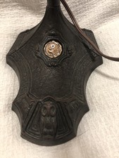 S. Robert Schwartz Gooseneck Lamp With BPOE Motif.  Vintage 1920 Cast Iron Base picture