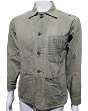 Original WWII USMC P41 HBT Utility Jacket w/ EGA Stencil (42