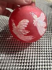 VTG Made in Poland red Hand painted ornament angels made in Varsovia picture