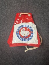 1976 vintage Sanrio Hello Kitty red vinyl bucket drawstring Sailor bag  VeryRare picture