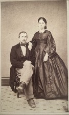 1860’s Antique Civil War Era CDV PHOTO Married Young Couple picture