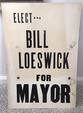 1940s POLITICAL POSTER Tonawanda Ny Western Ny Buffalo Actual Vtg Mayor Elect picture