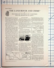 1963 Land Rover & Crime Article UK Police Bandit Theft History Magazine Pages picture