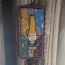 Corona Extra Beer Bottle Tin Metal Sign Breweriana Wall Decor picture