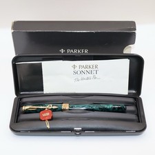 Parker Sonnet Premier Ballpoint Pen Green & Gold In Box France New In Box picture