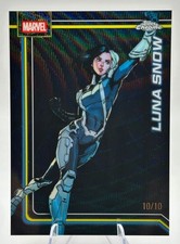 Luna Snow 10/10 Black Wave Refractor 2026 Topps Chrome Marvel #132  picture
