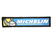 FABULOUS VINTAGE STYLE MICHELIN TIRES FORMULA ONE EMBROIDERED IRON-ON PATCH... picture