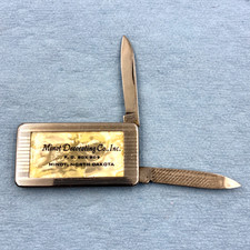 Vintage Imperial Advertising Knife File Moneyclip Money Clip Minot ND a753 picture