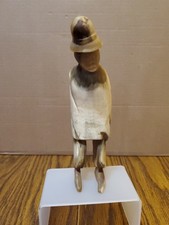 Vintage hand-carved bovine-horn Argentinian Gaucho shelf-sitter... picture