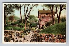 Pasadena CA-California, Mill Banbury Cross Busch Sunken Gardens Vintage Postcard picture