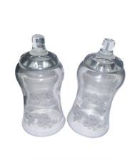 Vtg PR 2 Home Interiors HOMCO HUMMINGBIRD Peg Votive Candle Holders Glass NOS  picture