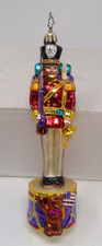 Christoher Radko Forward March Toy Soldier with Teddy Bear Patriotic Ornament picture