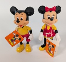 Vintage Mickey Mouse & Minnie Mouse 1970s Rubber/Plastic Figure - NWT picture