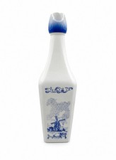 Vintage Vandermint White Blue Decanter Bottle Dutch Windmill Holland picture