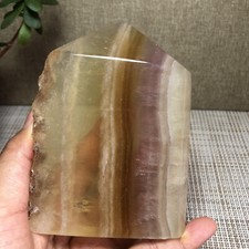 450g Natural candy Fluorite Polish/Rough wand Crystal free standing 99mm A2893 picture