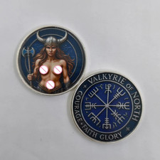 Viking Valkyrie Challenge Coin Warrior Collectible Commemorative 1-pc picture