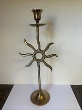 Vintage brass celestial candle holder picture
