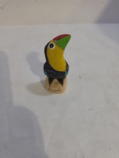 Handcrafted Balsa Wood Parrot Figure - Made In Ecuador picture
