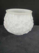 Vintage E.O. Brody Opaque White Milk Glass Vase Planter Candle Holder picture