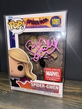 Signed Funko Pop Spider-Gwen Autographed Hailee Steinfeld Marvel Official Pix picture