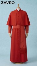 Men's Scarlet Red Cardinal Cassock with Mozzetta & Fascia picture