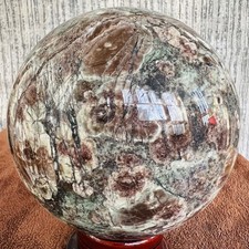4.7LB Natural Green Cherry Blossom Agate Sphere quartz crystal Healing picture