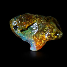 Statement Gift Blue Green Dominican Amber Rough Specimen Chunk 62mm 34.2g picture