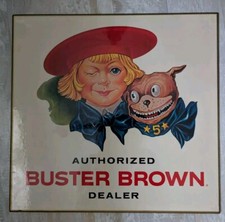 Vintage 1950s Buster Brown Shoe Store Display Sign Advertising RARE picture