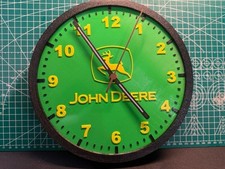 Classic green and yellow John Deere wall clock picture