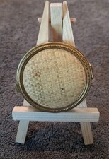 Vintage 1950s Basketweave Powder Compact Rex Fifth Avenue As Is picture