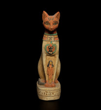 Authentic Ancient Egyptian Antique Rare Goddess Bastet Statue Figurine BC picture