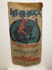 Vintage Burlap Seed Bag Pendleton Round-Up PGG