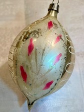 Lot 144 - VTG Pre-WWII Mercury Glass Polish Hand-Painted Hand-Blown Ornament picture