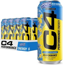 C4 Performance Energy Drink, Jolly Rancher Blue Raspberry, Zero Sugar Carbonated picture