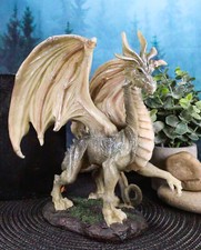 Fantasy Mythical Medieval Battle Of Thrones Wise Old Ancient Dragon Figurine 8