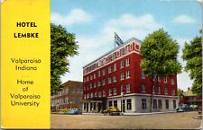 Linen Postcard Hotel Lembke on U.S. 30 in Valparaiso, Indiana picture