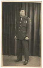 1944 RPPC of Named US Army PFC Taken in England Good Condition. No imprint. picture