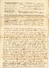 1840-1841 Vermont Legal Document Colchester Burlington Debt Case Attachment picture